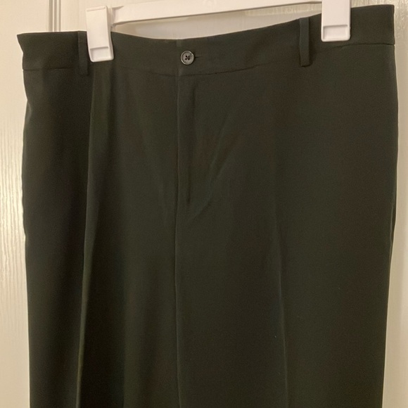 Size 14 black stretch woven poly rayon 4 pocket trousers (1st pair) - Picture 2 of 10